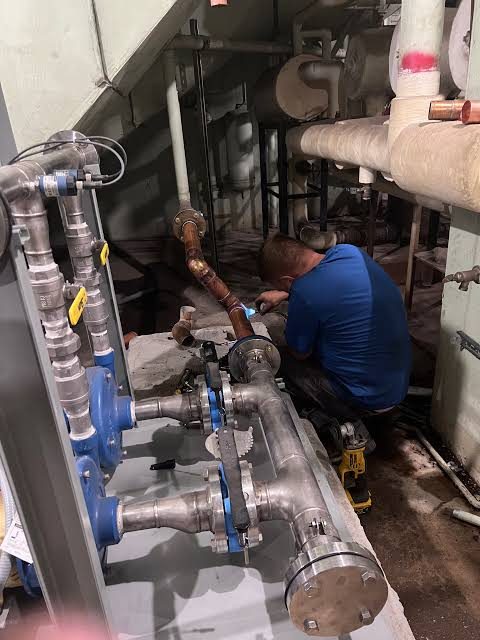 Plumbing pump room installation