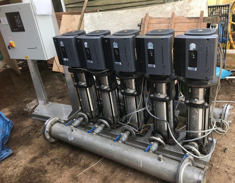 Booster pump room installation